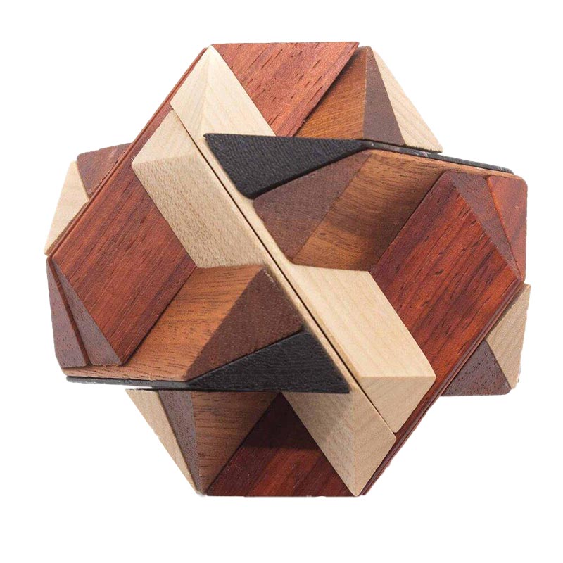 Casse tête en bois géométrique