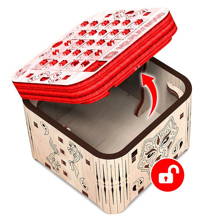 Boîte En Bois Puzzle 3D "Impossible" à Queue D'aronde - Avec Tiroirs Secrets, Casse-tête Adulte, Décoration Et Rangement Bijoux - 1