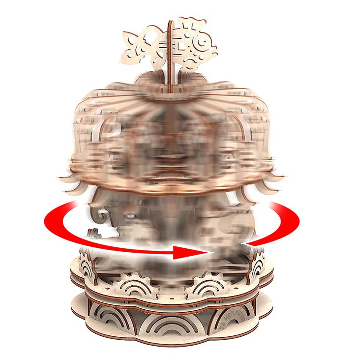 Carrousel Petit modèle - Maquette 3D Mobile en Bois