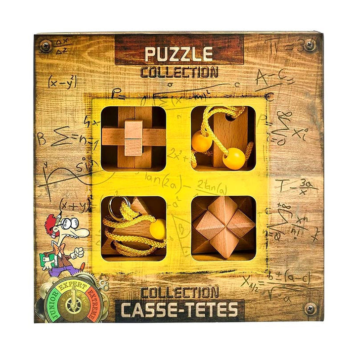 Présentoir à Puzzles En Bois – Support Pour 5 Puzzles, Pin Poli, 24x13x10 Cm, Facile à Monter