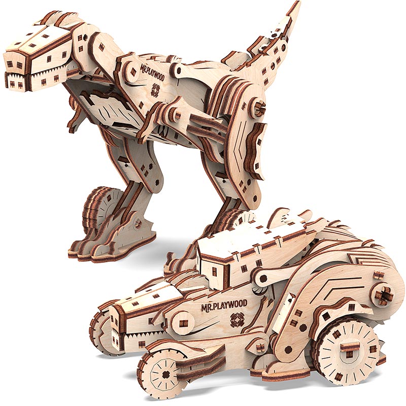 Dinocar modèle 3D mobile en bois - Mr. Playwood