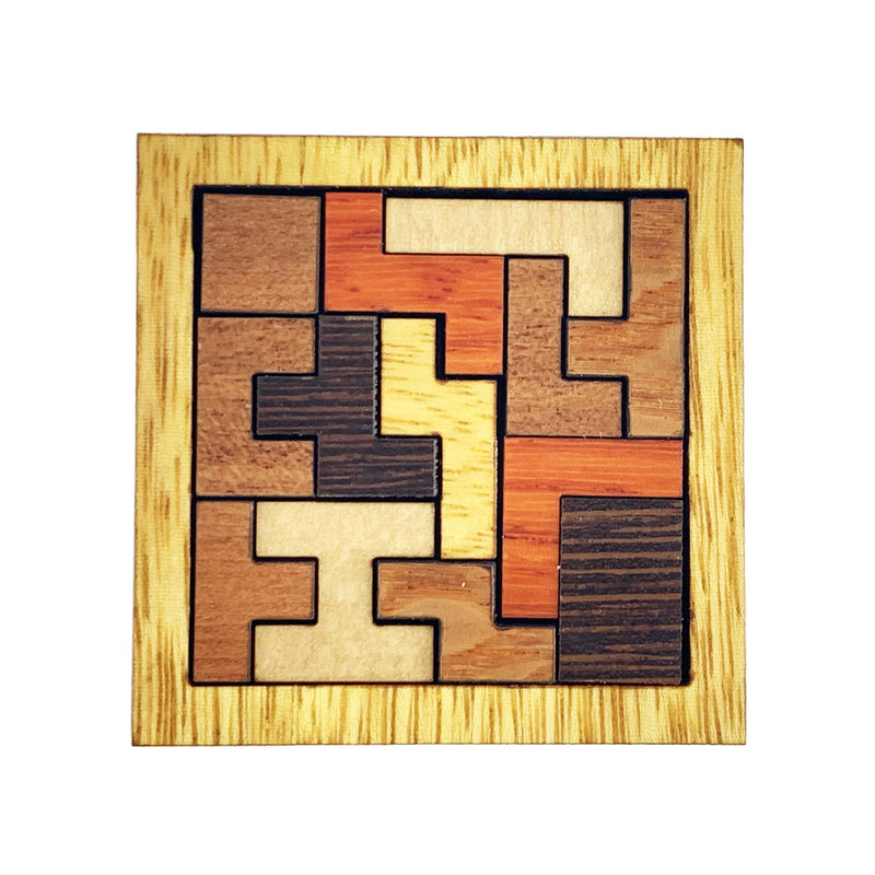 Mini Tangram Lila Holz