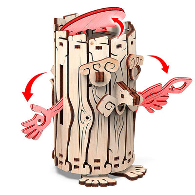 Tirelire "Esprit de la fôret" modèle 3D mobile en bois