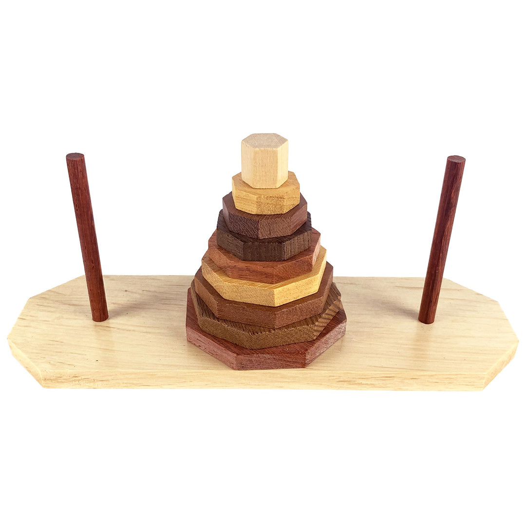 Tour de Hanoï 9 pièces - JBD Casse-têtes en bois